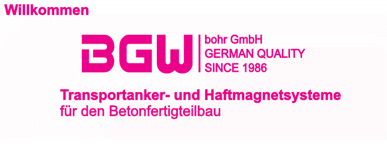 BGW Haftmagnete Anker Transportanker Beton Muffen Kugelkopfanker